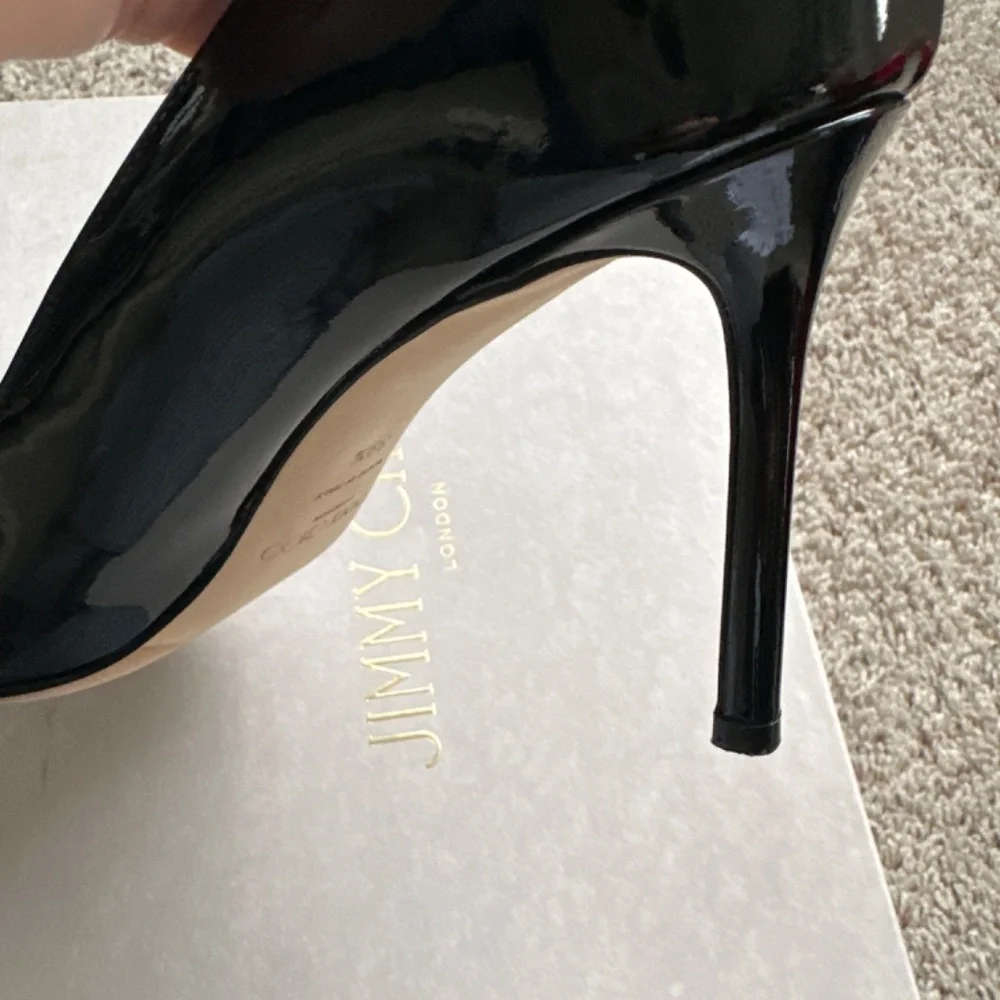 Jimmy Choo Black Patent Leather Romy 85 - Picture 6 of 7